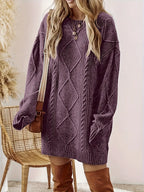 Cable Knit Sweater Dress