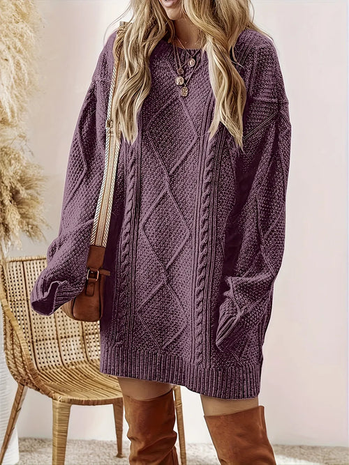 Cable Knit Sweater Dress