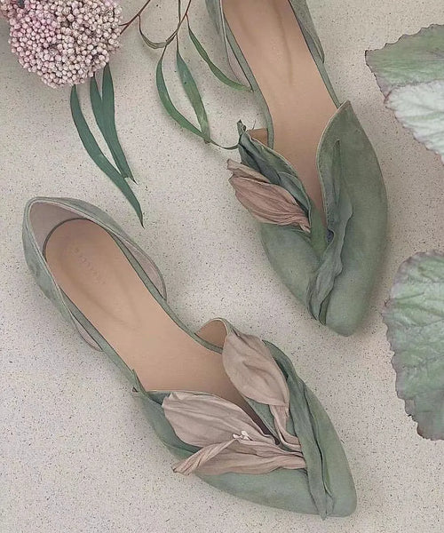 Comfortable Pointed Toe D'Orsay Flats