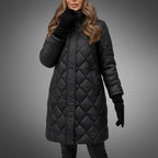 Women's Quilted Hooded Longline Puffer Jacket