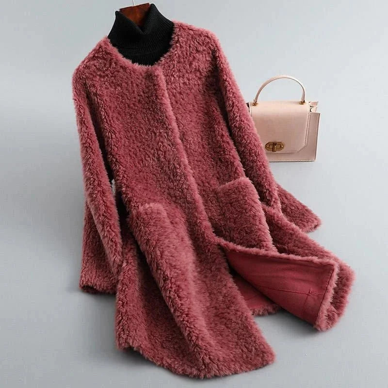 Women's Faux Shearling Fur Coat