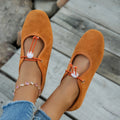 Lace-Up Mary Jane Flats