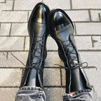 Lace-Up Cap Toe Combat Boots