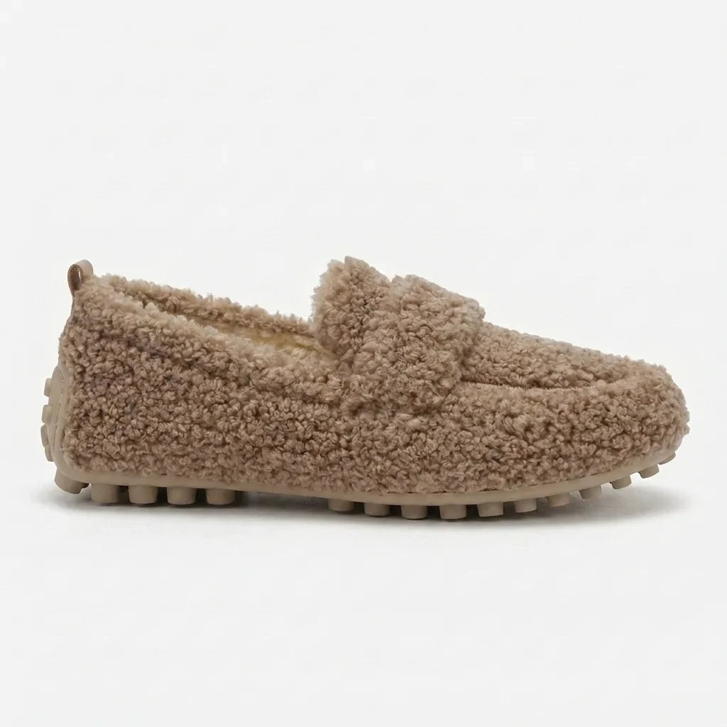 Fuzzy Teddy Loafers Slip-On