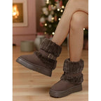 Plush Lined Ankle Snow Boots