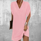 V-Neck Wrap Mini Dress