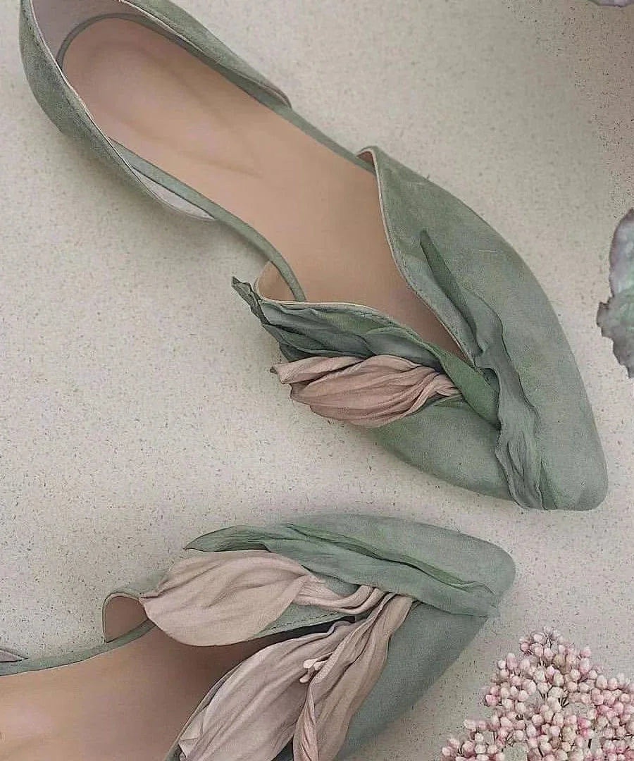 Comfortable Pointed Toe D'Orsay Flats