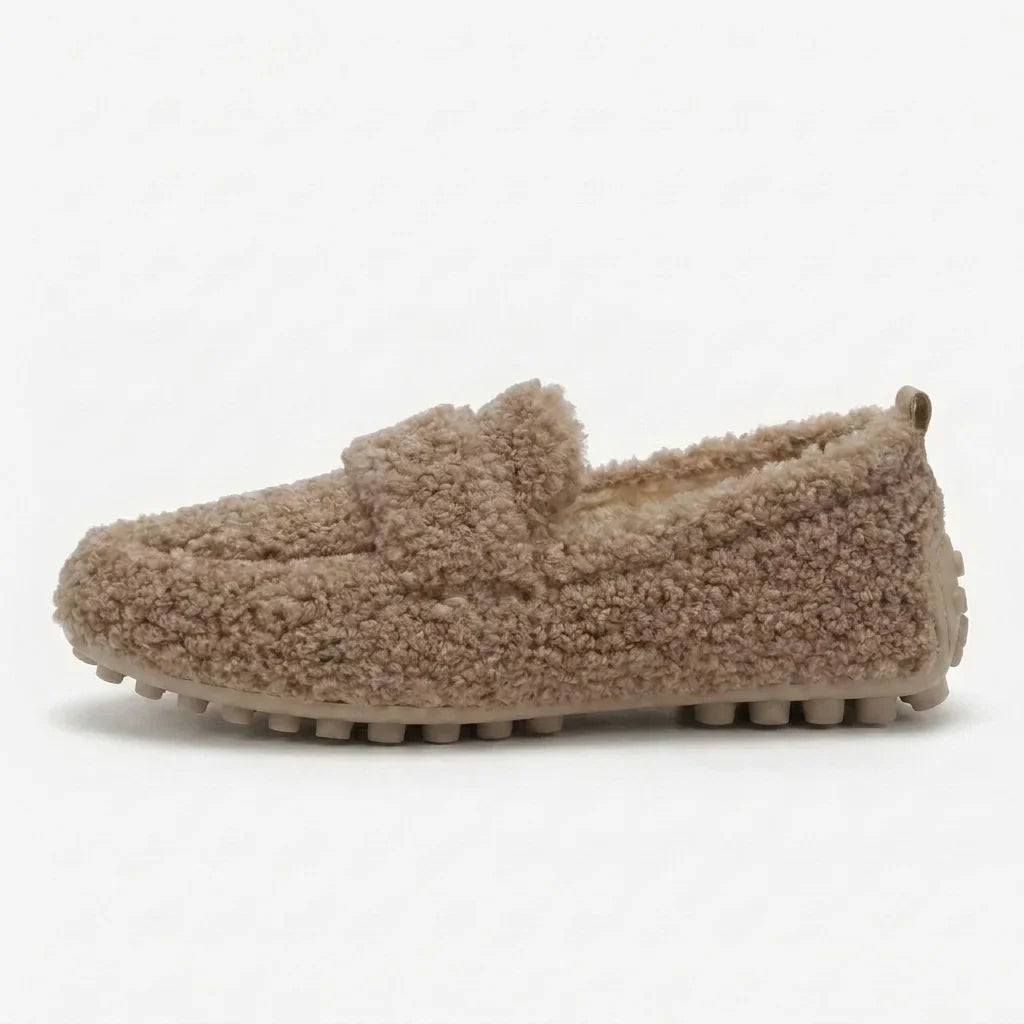 Fuzzy Teddy Loafers Slip-On