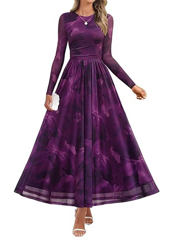 Long Sleeve Formal Maxi Dress