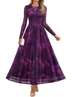 Long Sleeve Formal Maxi Dress