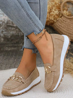 Chunky Loafers with Metal Buckle