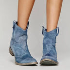 Slouchy Western Ankle Boots