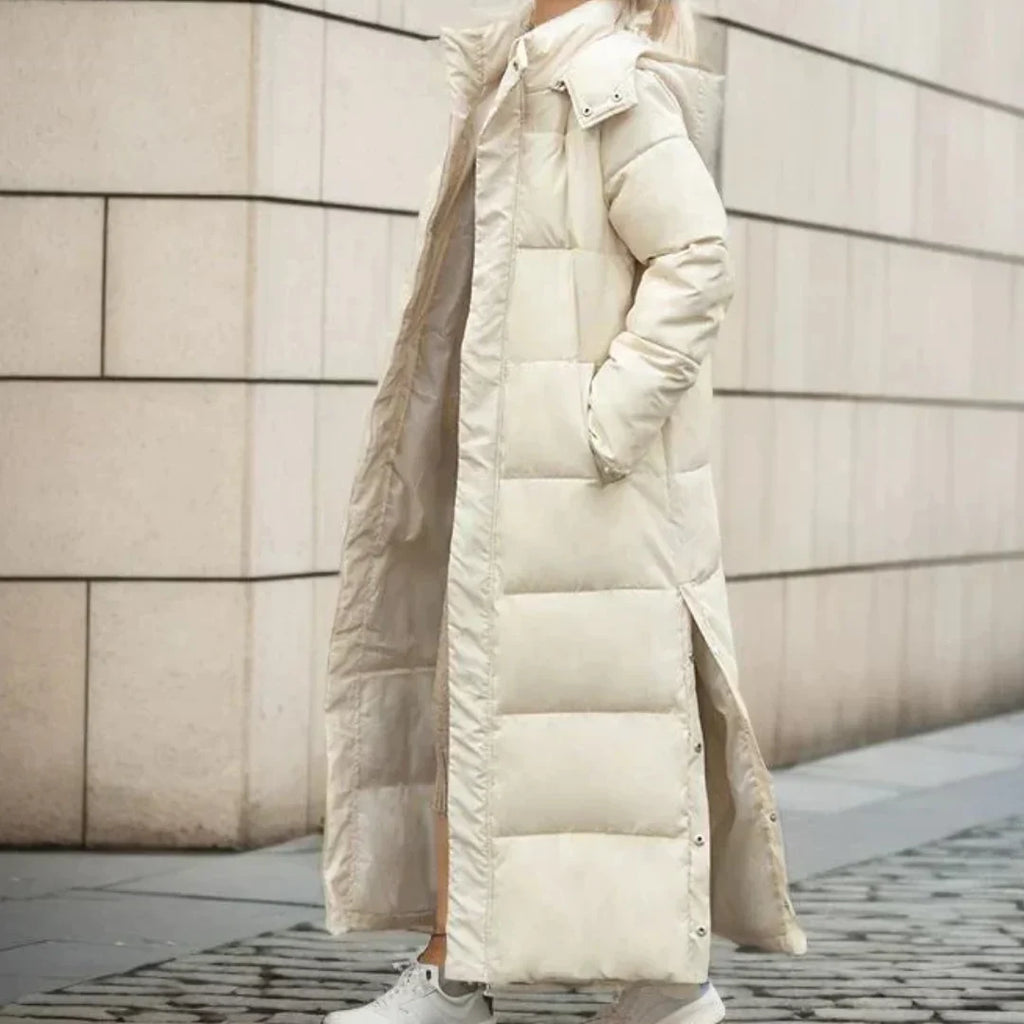 Women's Wool Blend Winter Coat with Hood