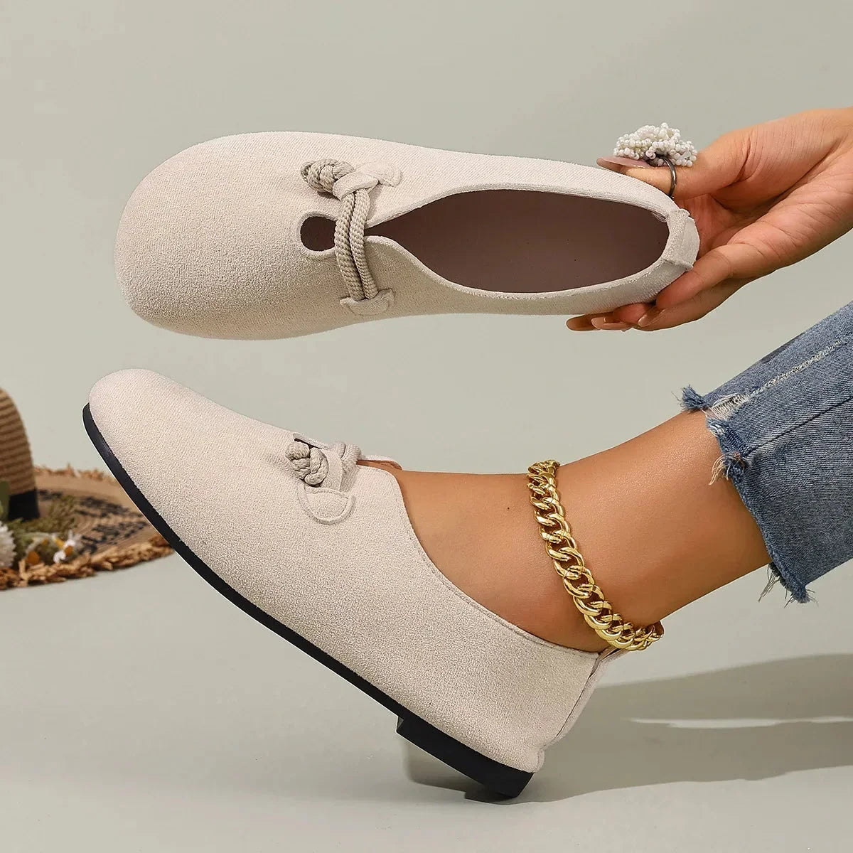Round Toe Mary Jane Loafers