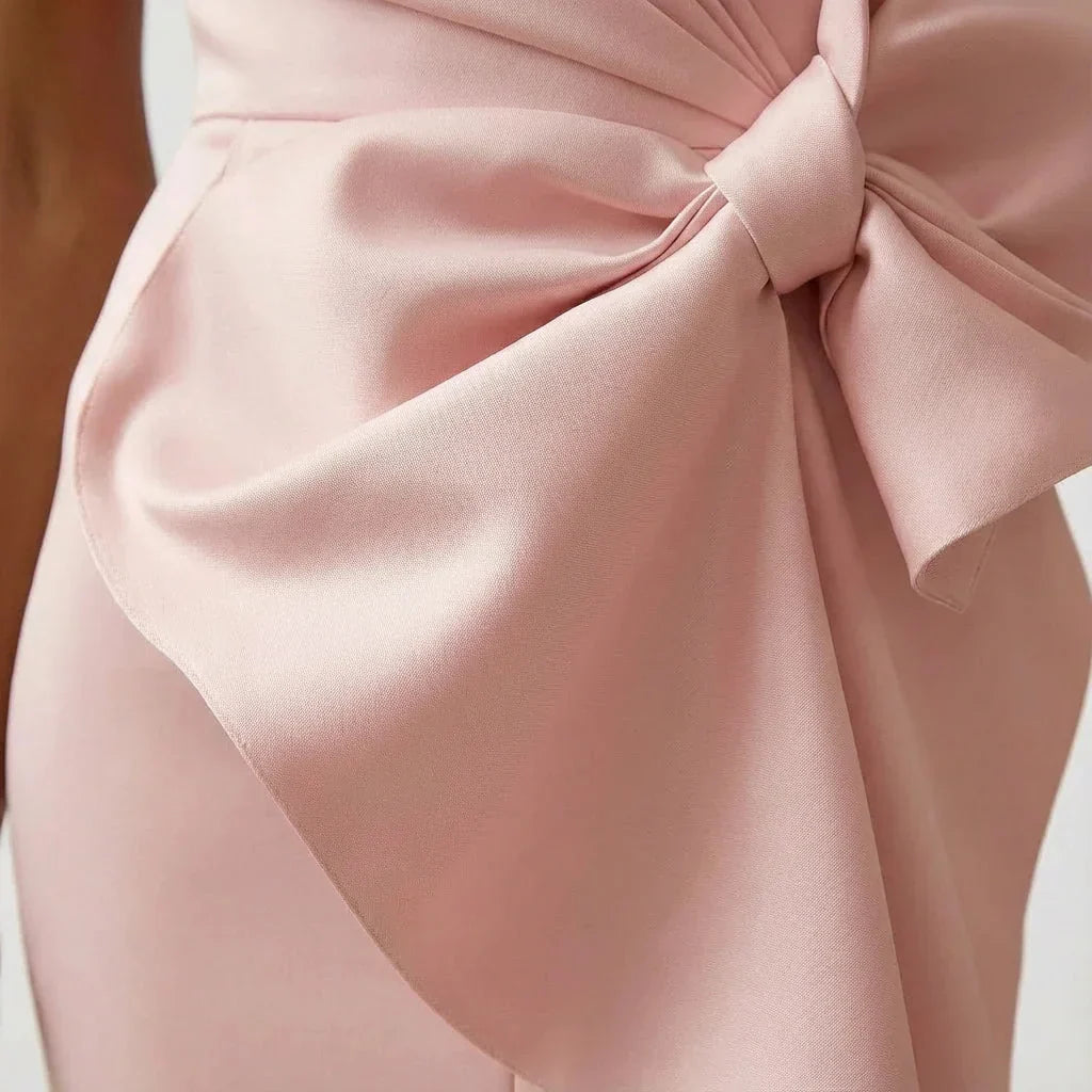 Mother of the Bride Bow Midi Dress