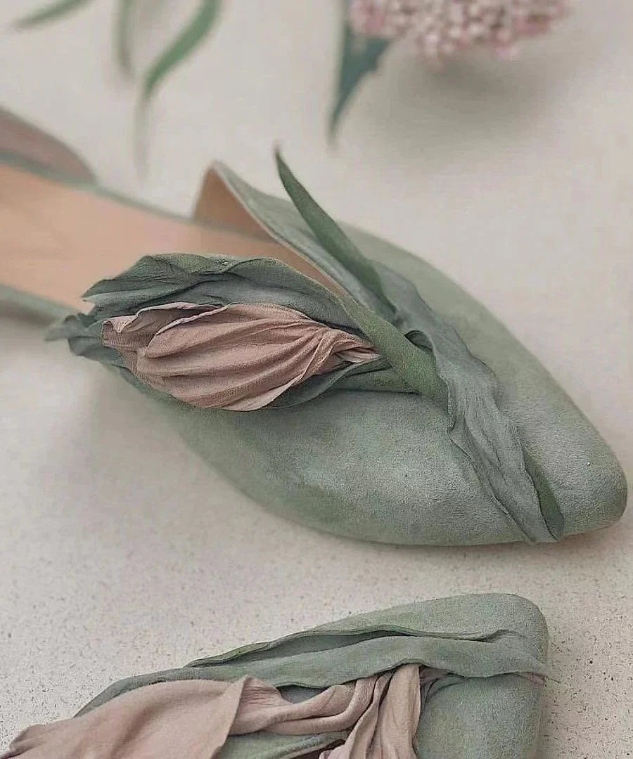 Comfortable Pointed Toe D'Orsay Flats