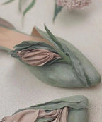 Comfortable Pointed Toe D'Orsay Flats