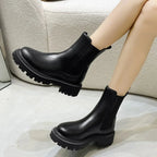 Chunky Chelsea Boots with Thick Sole