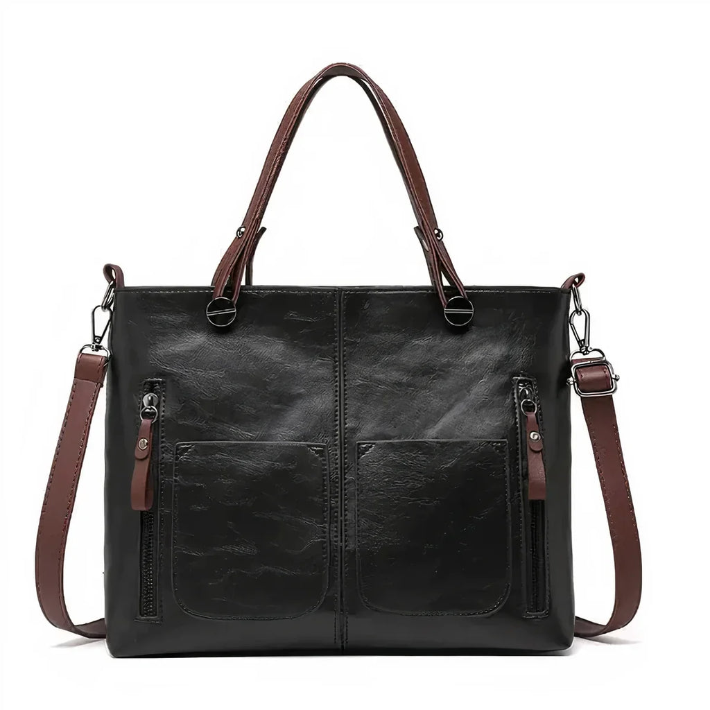 Large Tote Bag with Front Pockets