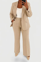 Two-Piece Blazer and Pant Suit Set