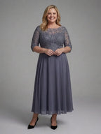 Mother of the Bride Lace Midi Dress
