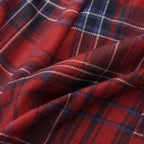 Plaid Cowl Neck Long Sleeve Top