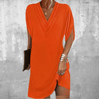 V-Neck Wrap Mini Dress