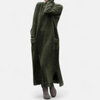 Mock Neck Maxi Knit Sweater Dress