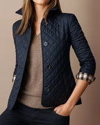 Women's Quilted Jacket with Stand Collar