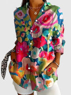 Floral Button-Down Blouse