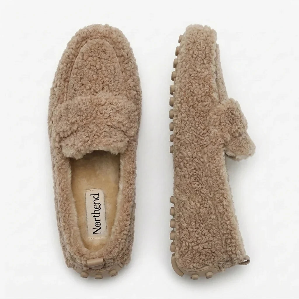 Fuzzy Teddy Loafers Slip-On