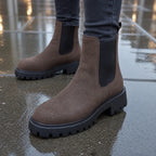 Wide-Fit Chelsea Boots with Stretch Panel
