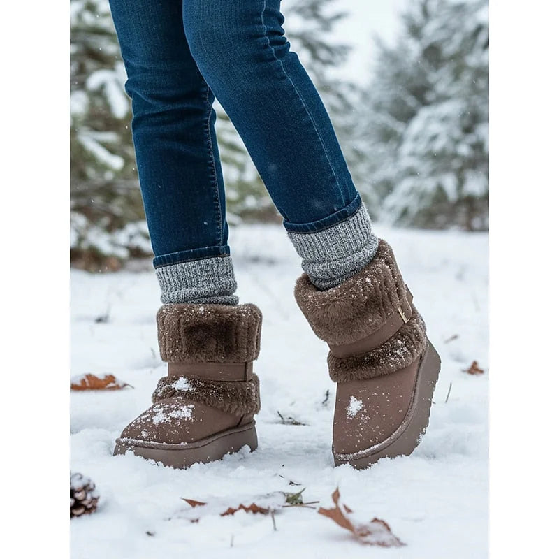 Plush Lined Ankle Snow Boots