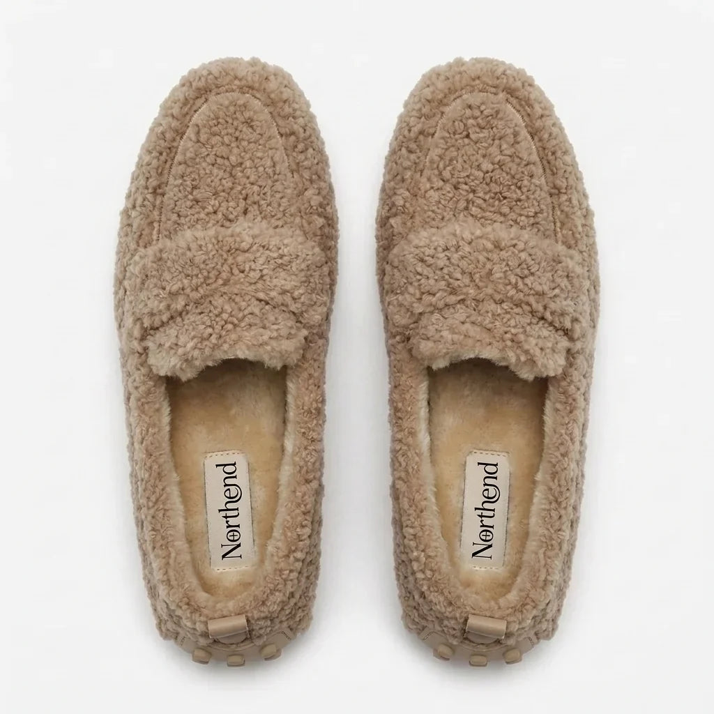 Fuzzy Teddy Loafers Slip-On