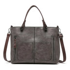 Large Tote Bag with Front Pockets