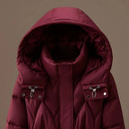 Women's Long Quilted Hooded Winter Coat