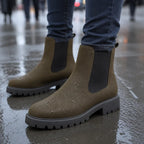 Wide-Fit Chelsea Boots with Stretch Panel