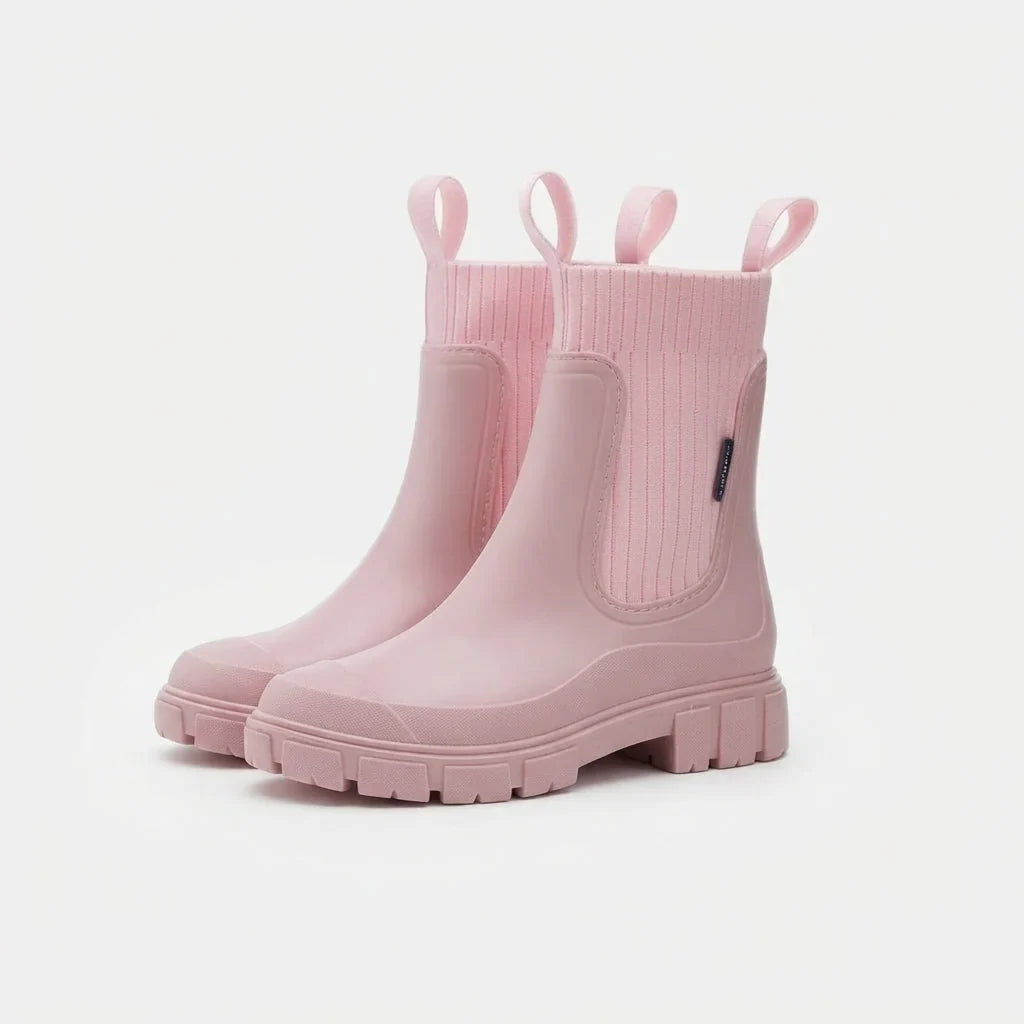 Chelsea Boots with Lug Sole and Pull Tabs
