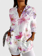 Floral Button-Down Blouse