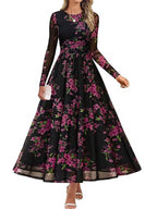 Long Sleeve Formal Maxi Dress