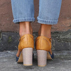 Block Heel T-Strap Mary Jane Shoes