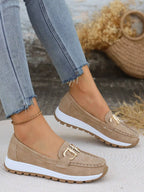 Chunky Loafers with Metal Buckle