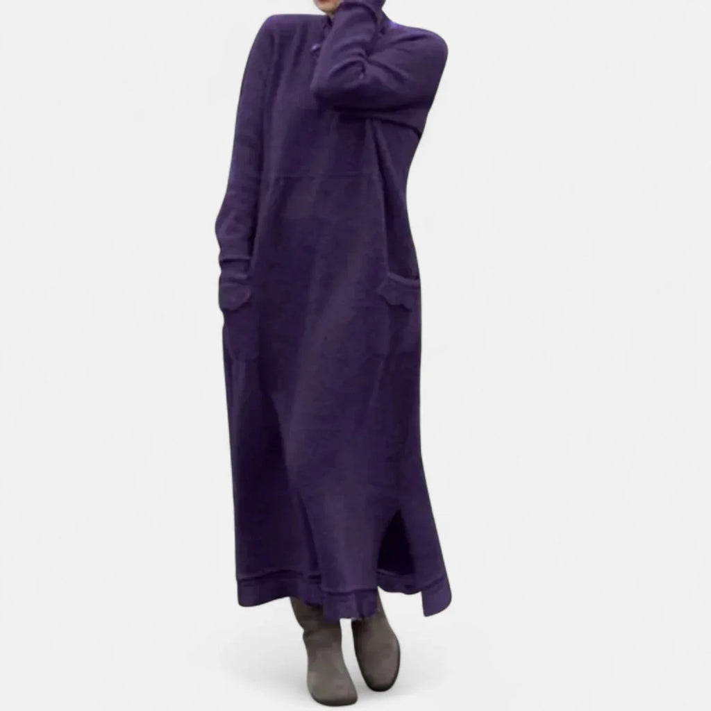 Mock Neck Maxi Knit Sweater Dress