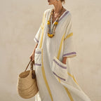 Linen-Blend Relaxed Maxi Dress
