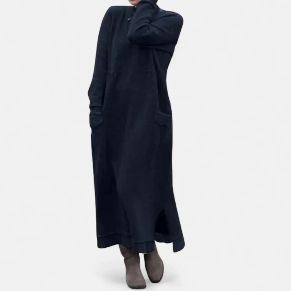 Mock Neck Maxi Knit Sweater Dress