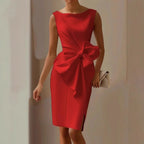 Mother of the Bride Bow Midi Dress