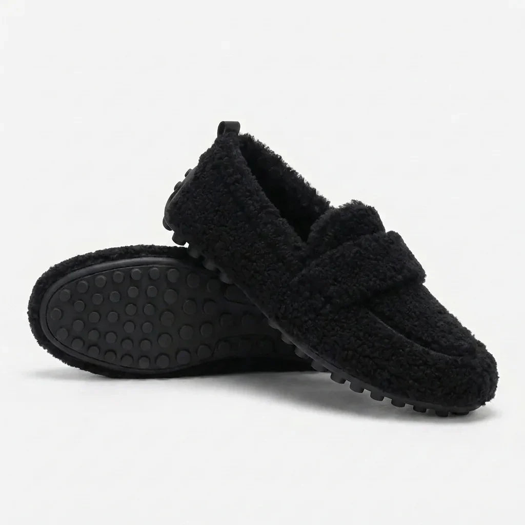 Fuzzy Teddy Loafers Slip-On