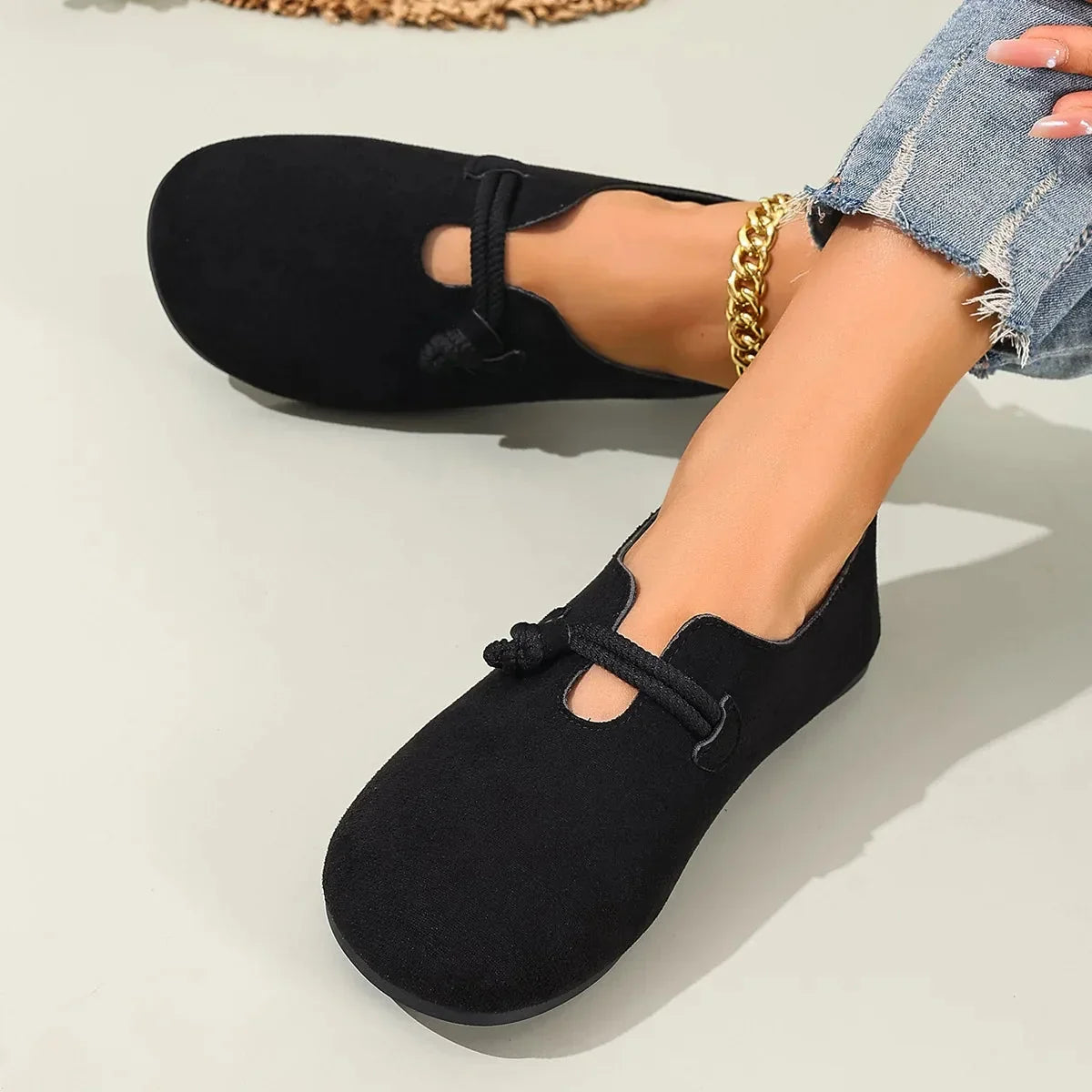 Round Toe Mary Jane Loafers