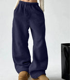 Soft and Cozy Relaxed Wide-Leg Fleece Pants