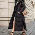 Women's Wool Blend Winter Coat with Hood